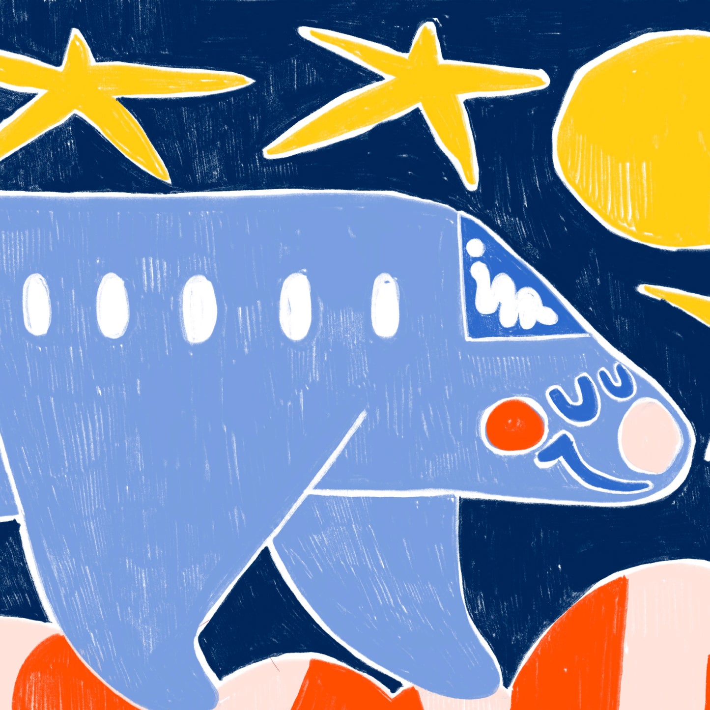 The Happy Plane ✈️ Name Illustration