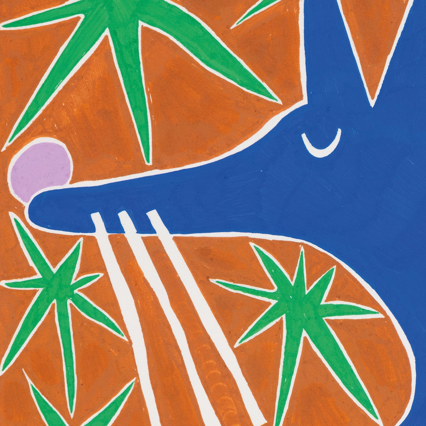 The blue Fox with a blueberry